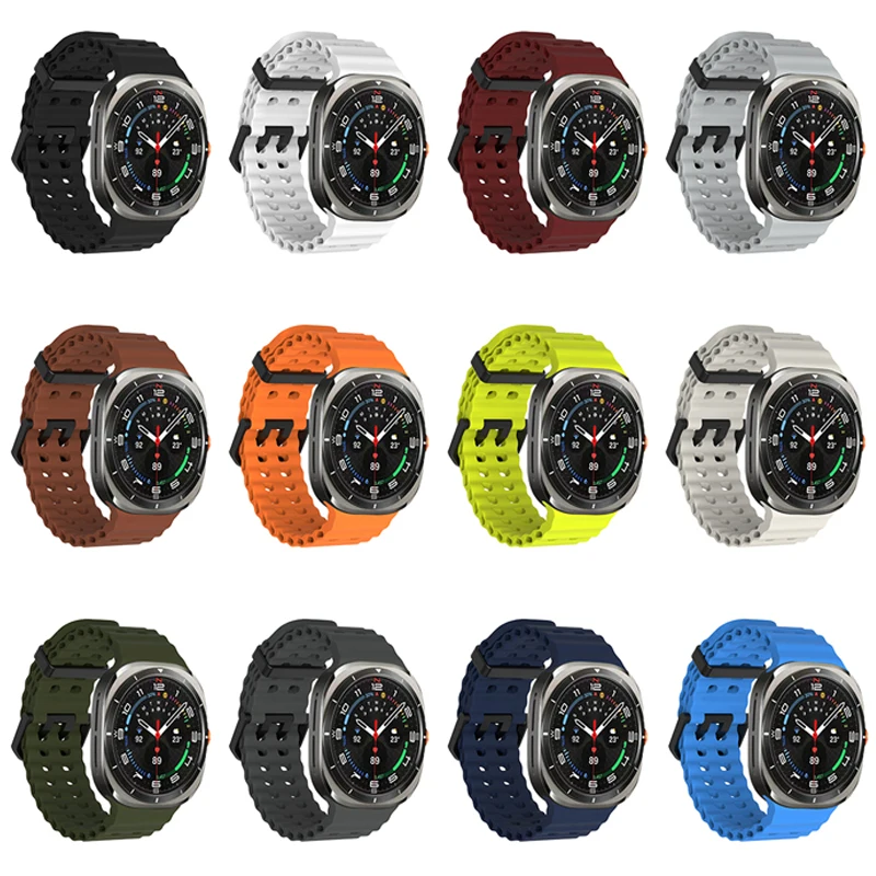 Dual Pack Sports Silicone Marine Band Strap - Premium Accessories
