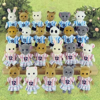 New 1/12 Mini Football Sportswear Set Forest Family Bunny Doll Clothes Accessories Cute Dress Dollhouse For Girl Birthday Gifts 1