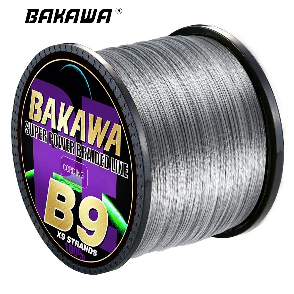 BAKAWA Brand X9 Multifilament Fishing Lines 9 Strands 300M 500M 1000M 100M Strong Smooth Braided 100% PE Seawater Wire Pesca 2