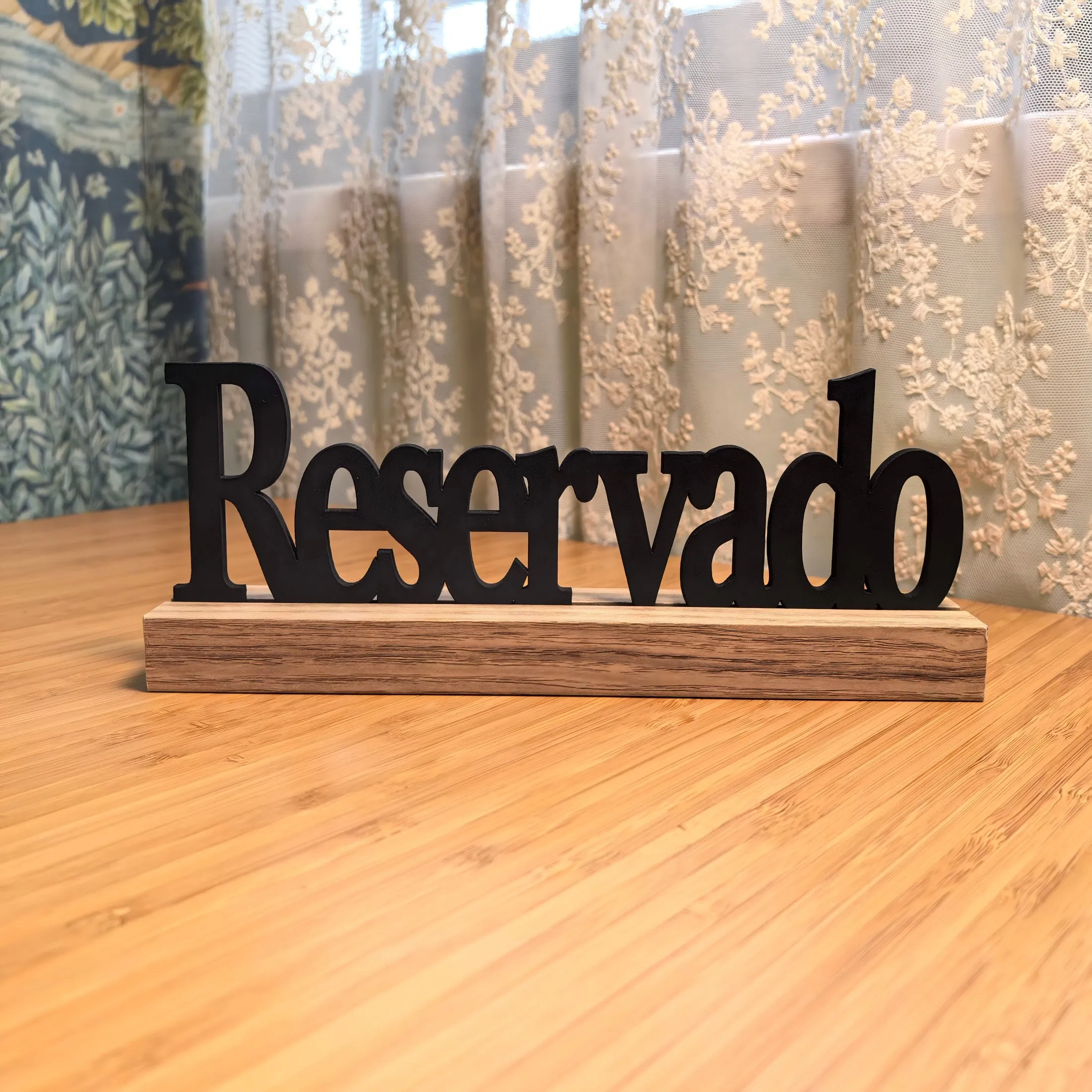Inspirational Wooden Blessed Table Sign - Motivational Home Decor Centerpiece