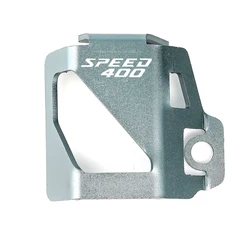 CNC Rear Brake Fluid Reservoir Cover Guard Protector for Motorcycle Accessories (Titanium-Speed 400)