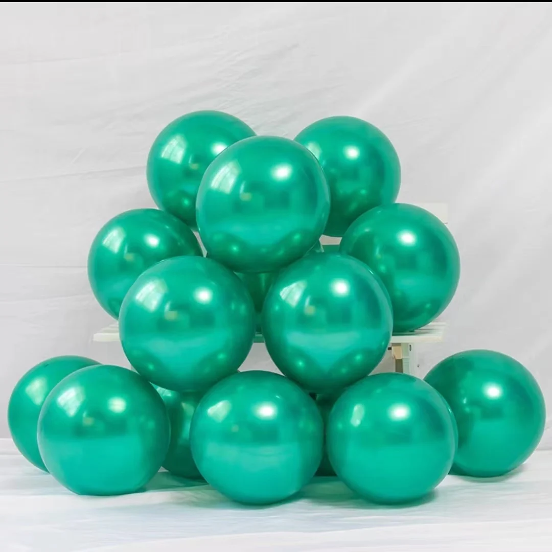 

30Pcs 10 " Metal Green Latex Balloons Refreshing Retro Forest Birthday Party Decoration Wedding Air Ball Festival Venue Supplies