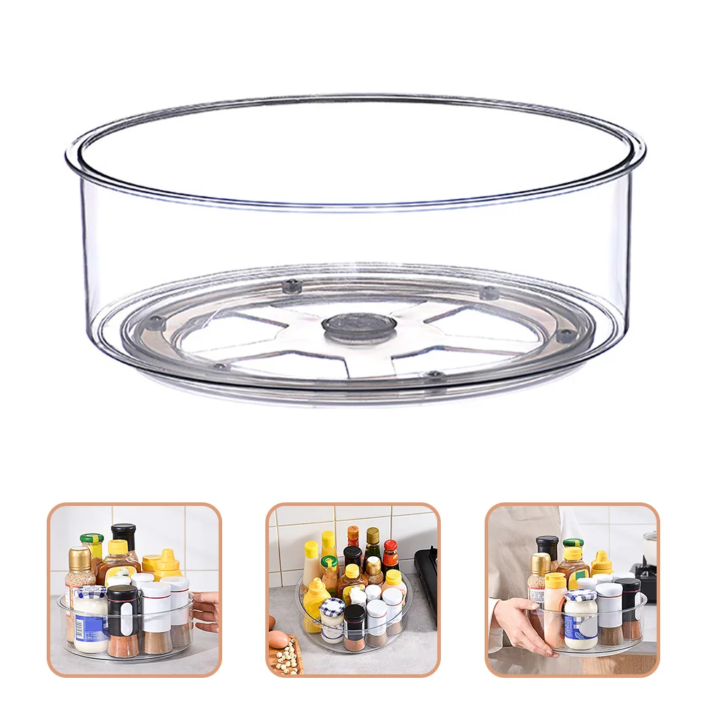 

Rotating Storage Tray Spice Kitchen Food Cabinet Organizer Turnable Turntable Spices