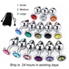 Anal Plug Smooth Stainless Steel Crystal Anal Plug Removable Butt Plug Stimulator Anal Sex Sexy Toys Intimate Massager Dildo 1