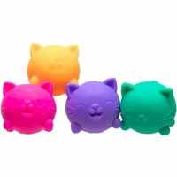 NEEDOH Cool Cat Squishy Toys Slow Rise Sensory Fidget Toys 4 Pack Teenie Cool Cats Squishies Sensory Fidget Toys Party Favors 6