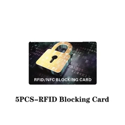RFID Blocking Card Protector for Enhanced Privacy and Security (5PCS)