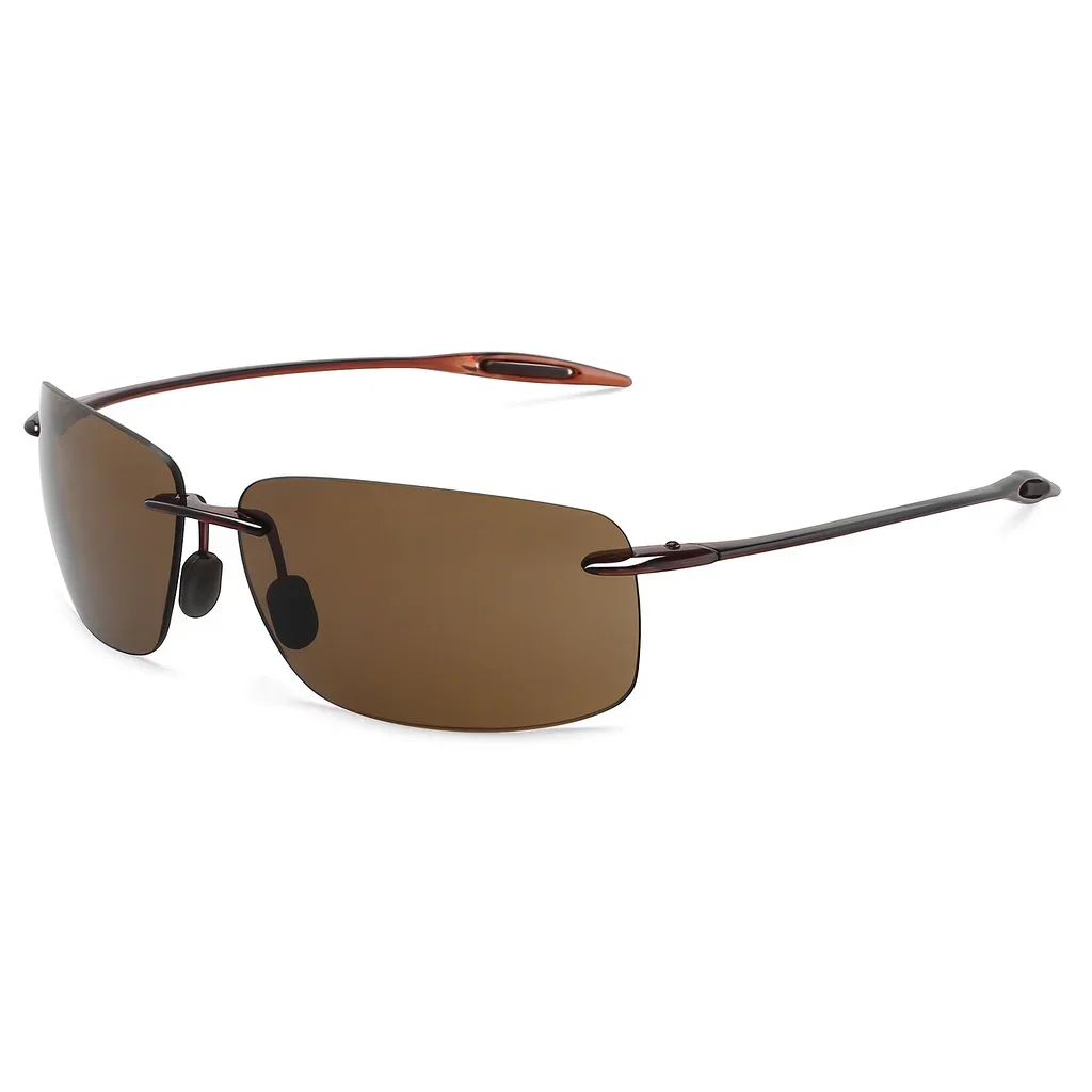 Classic Polarized Sports Rimless Sunglasses Men Driving Rectangle Ultralight Frame Sun Glasses UV400 MJ8009 Driver Goggles driving glasses polarized sunglasses sports sunglasses