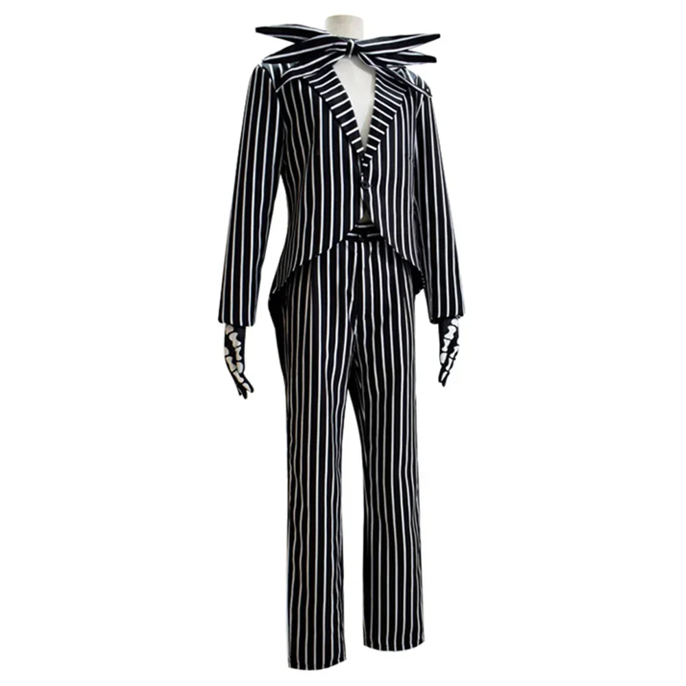 Cosplay Costumes Jack Cosplay Skellington Costume for Adult Men Fantasia Jacket Pants Outfit Man Halloween Carnival Party Disguise Suit cosplay costumes