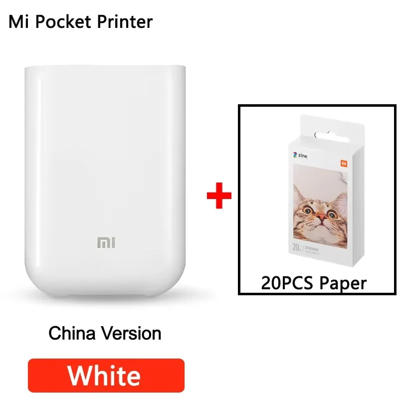 طابعة الجيب Xiaomi ZINK AR صور فيديو DIY بلوتوث بدون حبر 3 بوصة محمولة مشاركة الطابعة الذكية تطوير جهاز الصور