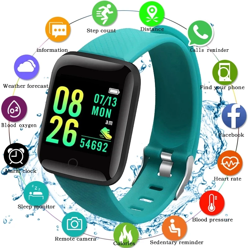 Drik vand Springboard Cataract 116 Smart Watch Women Men Smartwatch Fitness Tracker Music Control Sleep  Monitor Watch Kids Smart Clock For Android IOS xiaomi _ - AliExpress Mobile