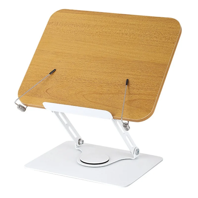 Reading Stand Desktop Multi-functional Lifting Support Frame Reading Adult Artifact Student Rotating Wooden Book Holder