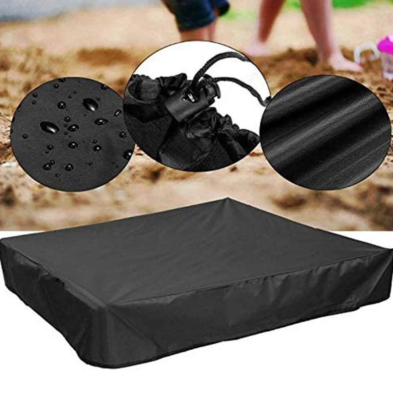 Sandbox cover sand pit square waterproof Oxford cloth dust cover dustproof protection with drawstring garden patio furniture cover
