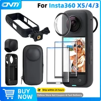 Accessories Set for Insta360 X3 X4 X5 Lens Guard Screen Protector Storage Bag Silicone Case Lens Cap Protective Frame Insta 360