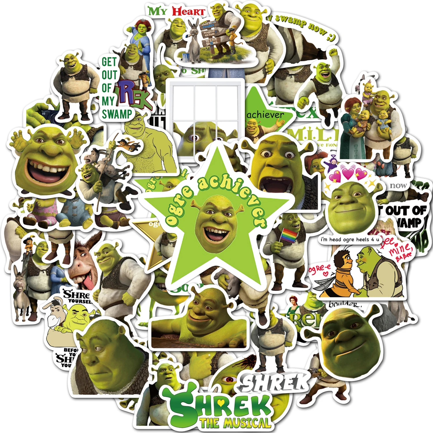 Shrek Meme Funny Vinyl Sticker - 3 Pack