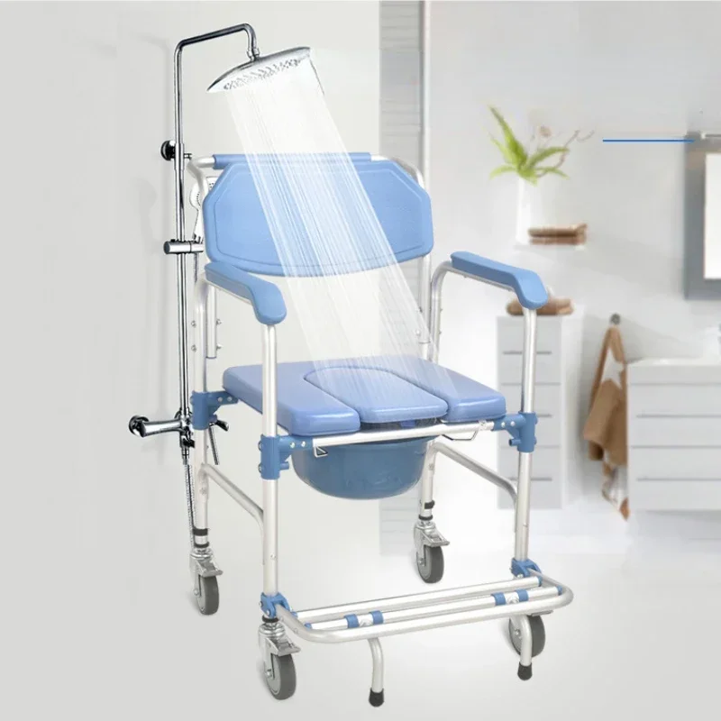 Multifunctional Shower Chair Comfortable Bath Seat for Pregnant Women and Disabled, Sturdy and Safe Bathroom Aid