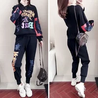 Women's Casual Sweat Suits 2025 Spring Autumn New Tracksuit Fashion Loose Long Sleeved Tops And Pants 2 Two Piece Set For Women - Image 6