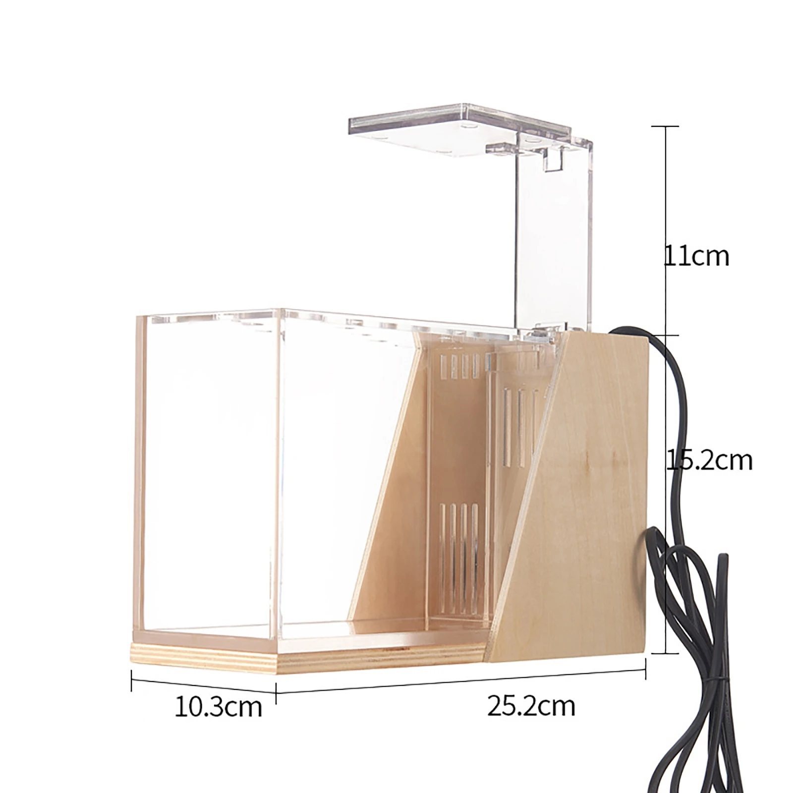 Fish Aquarium Desktop Mini Side Filter Acrylic Ecological Creative Office Micro Fish Tank Fishbowl