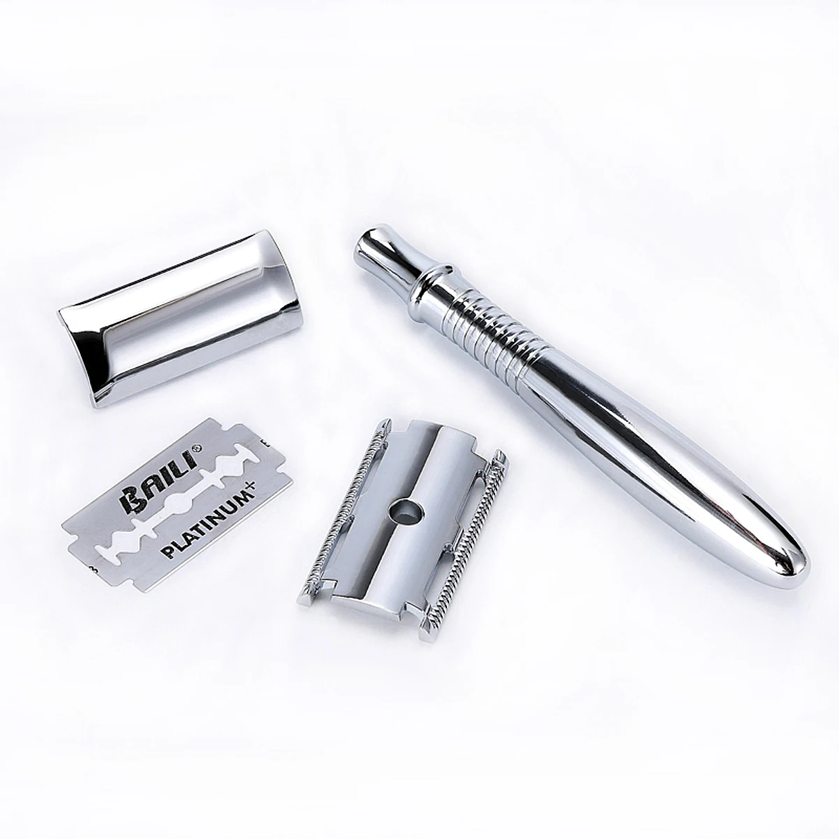 BAILI Safety Razor Double Edge One Blade Shaver Classic Barber Wet Shaving for Men Women Beard Hair Removal with Blades BR191T 5