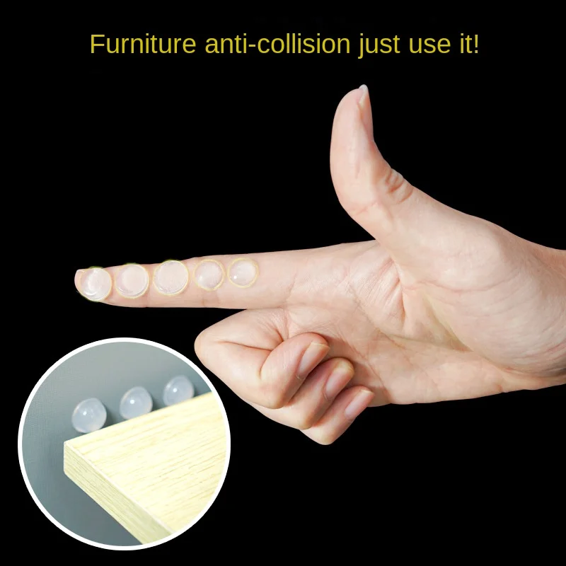 3329 Transparent Self-Adhesive Silicone Floor Dots Shock Absorption Buffer Anti-Collision Stickers Furniture Non-Slip Dots silicone furniture pads silicone anti slip pads