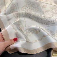 2025 New Fashion 70X70cm Women's Scarf Silk Paisley Print Scarf Square Shawl Decorative Headband Neck Luxury Design Bandana - Image 3