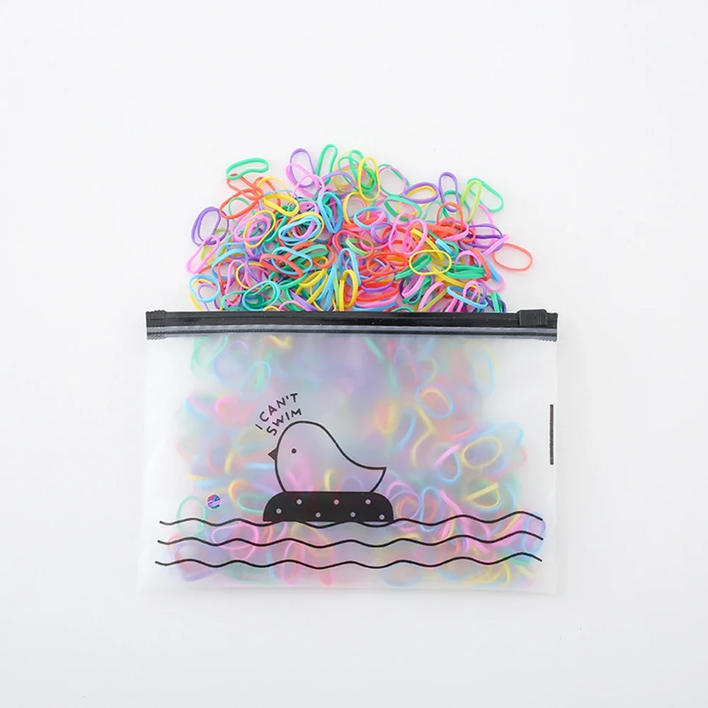 1500PCS Einweg Gummiband Haargummis für Mädchen Bunte Kinder Stirnband Pferdeschwanz Halter Kinder Haar Zubehör – Detail 8