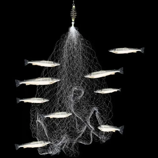 11 Size Fishing Net Trap Mesh Luminous Bead Netting Sea Fish Net Tackle Design Copper Shoal Cast Fishing Trap Fishing Tackle 2