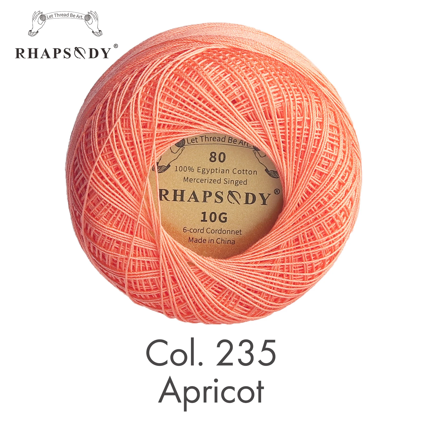 Rhapsody Größe 80 100% Ägyptische Baumwolle Doppelt Gesengter Mercerisierter Faden 10G 184 Yard Für Alle Nadelarbeiten Häkeln Zierknoten Stricken – Detail 15