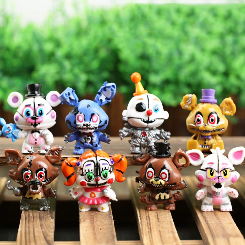 Deluxe 8-Piece FNAF Collectible Figures Set ✨ Exclusive Game Character Dolls Gift Set