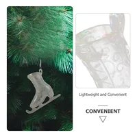 Acrylic Christmas Tags Ice Skate Boots nament Christmas Tree Hanging Pendant Soakers Skating Accessories Wind Chimes Home Decor 2