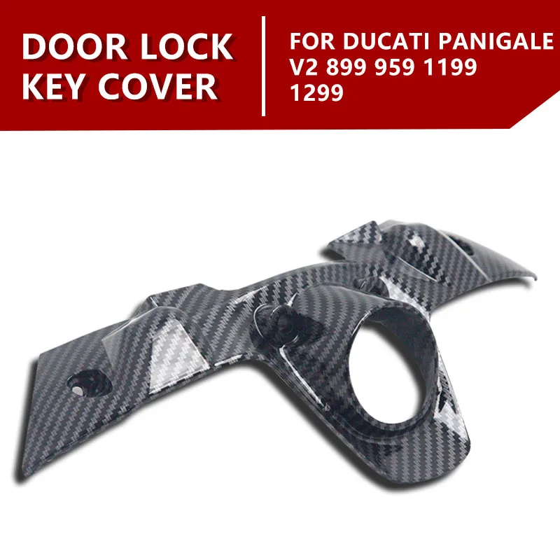 

Motorcycle Accessories Start Key Cover Black ABS Carbon Fiber Fairing Parts FOR Ducati PANIGALE V2 899 959 1199 1299