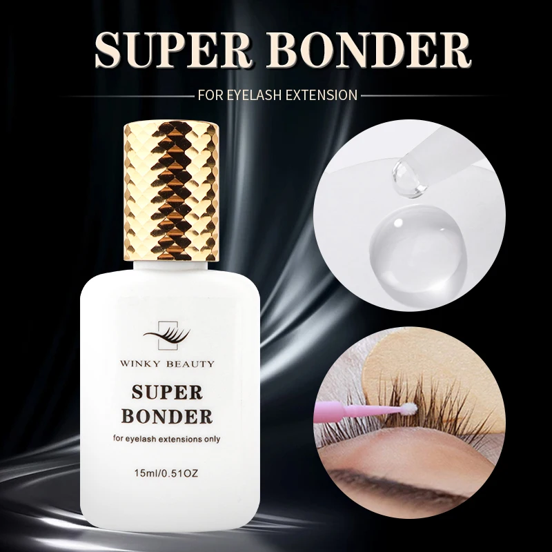 15ml Super Bonder Fixing Agent for Eyelashes Extensions Primer for Lash Glue Help Lash Bonder Adhesive Hardener Professinal