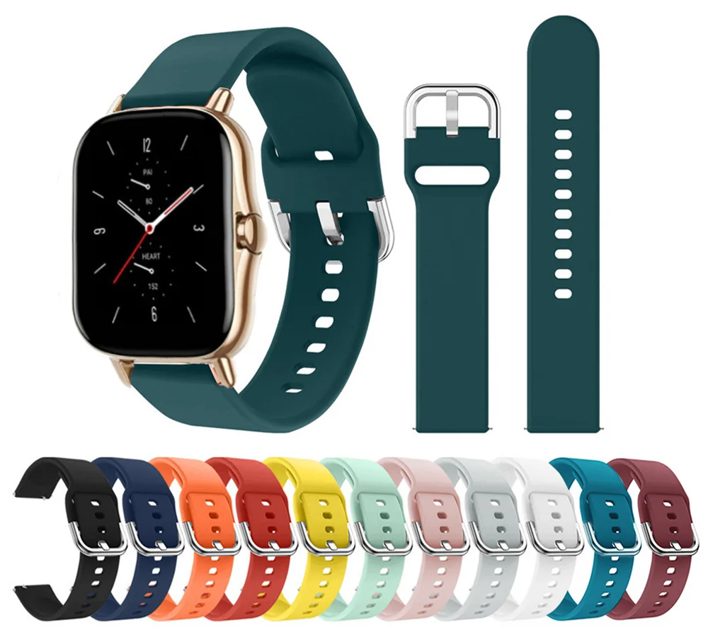 Cinturino In Silicone Per Amazfit Gts 4/2E/3/2 Gts2 Mini/Gtr 4/3/Pro/2/2E/Stratos 2/3 Bracciale Sportivo Huawei Watch Gt 2 3 20Mm 22Mm Band