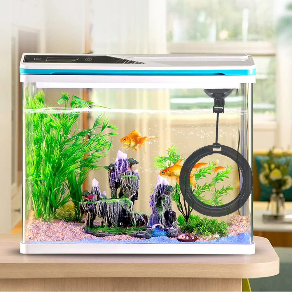 Aquarium Feeding Ring Fish Tank Station Floating Food Tray Feeder Square Circle Accessory Fish Food Suction Cup Black