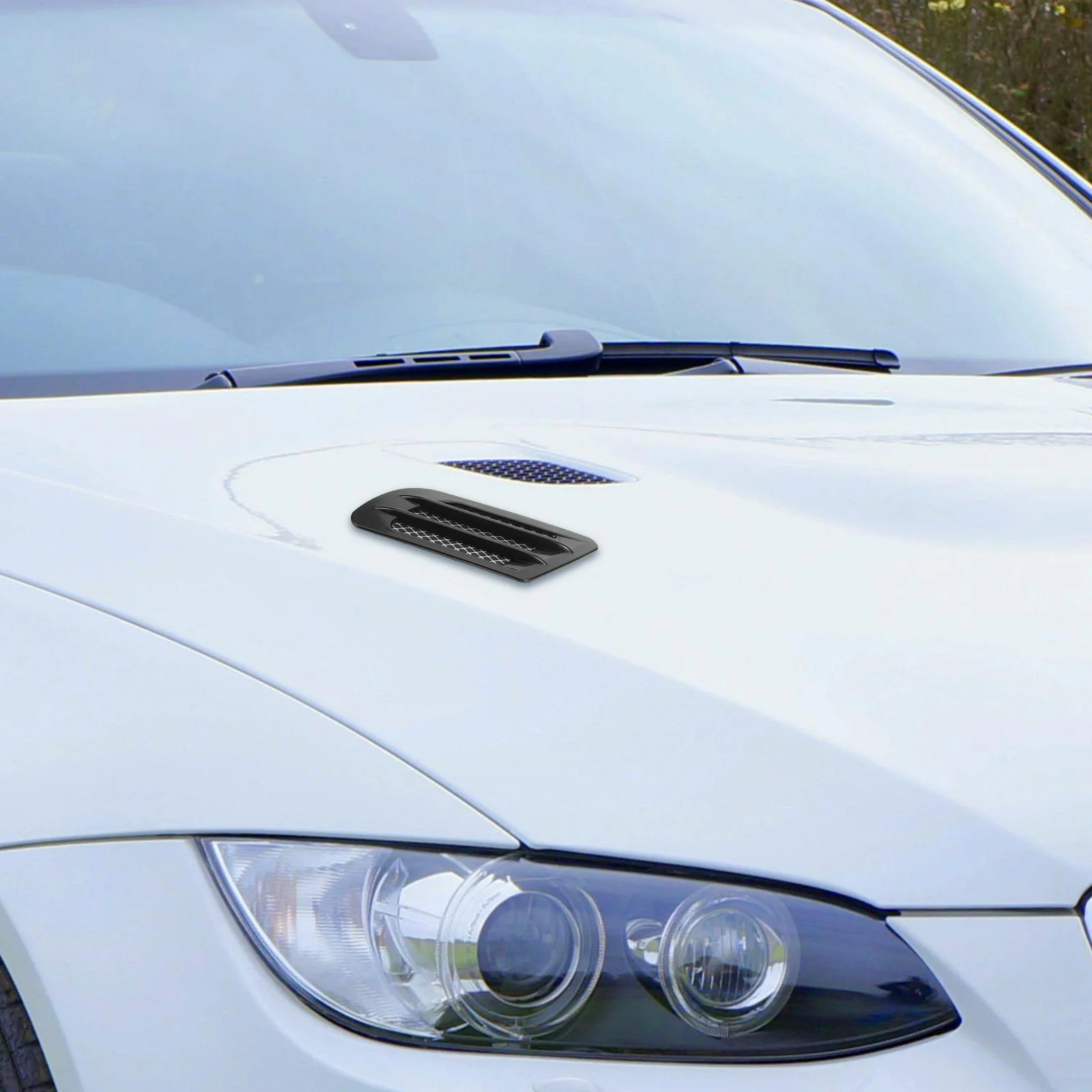 노글 에어 벤트 샤크 아가미 자동차 데칼 후드 스티커, 자동차 액세서리, ABS 트림