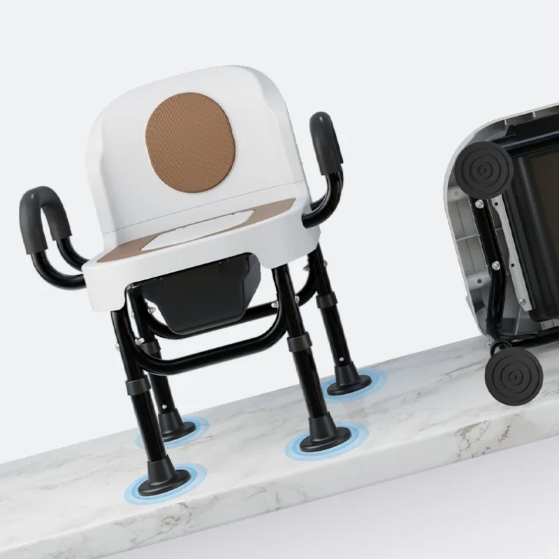 Elderly Portable Toilet Chairs,Light stable Toilet for The Disabled Pregnant Women's Bathroom Helper,Strong Non-slip Toilet Seat 5