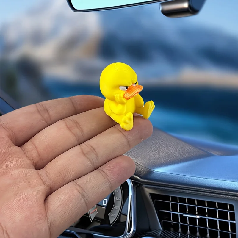 2PCS 3D Angry Duck Car Ornaments – Funny Dashboard Decorations for Cars, Trucks & SUVs | Expressive Duck Figures, Perfect Christmas Gift 6