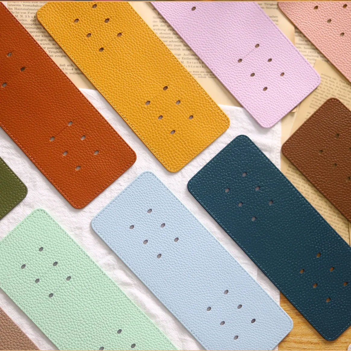 Moterm A5 Size Rings Protector Double-Sided Genuine Pebbled Grain Leather Rings Planner Accessory For Preventing Mark of Binder 6