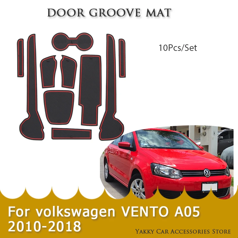 Almohadilla de ranura para puerta de Volkswagen VENTO A05 2010 ~ 2018, posavasos antideslizante accesorios de pegatina| - AliExpress