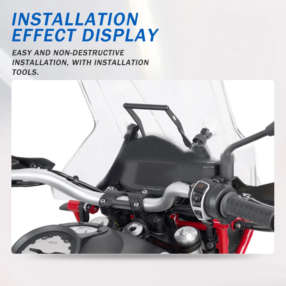 Motorcycle Accessories Phone Holder & GPS Navigation Bracket Handlebar Adapter
