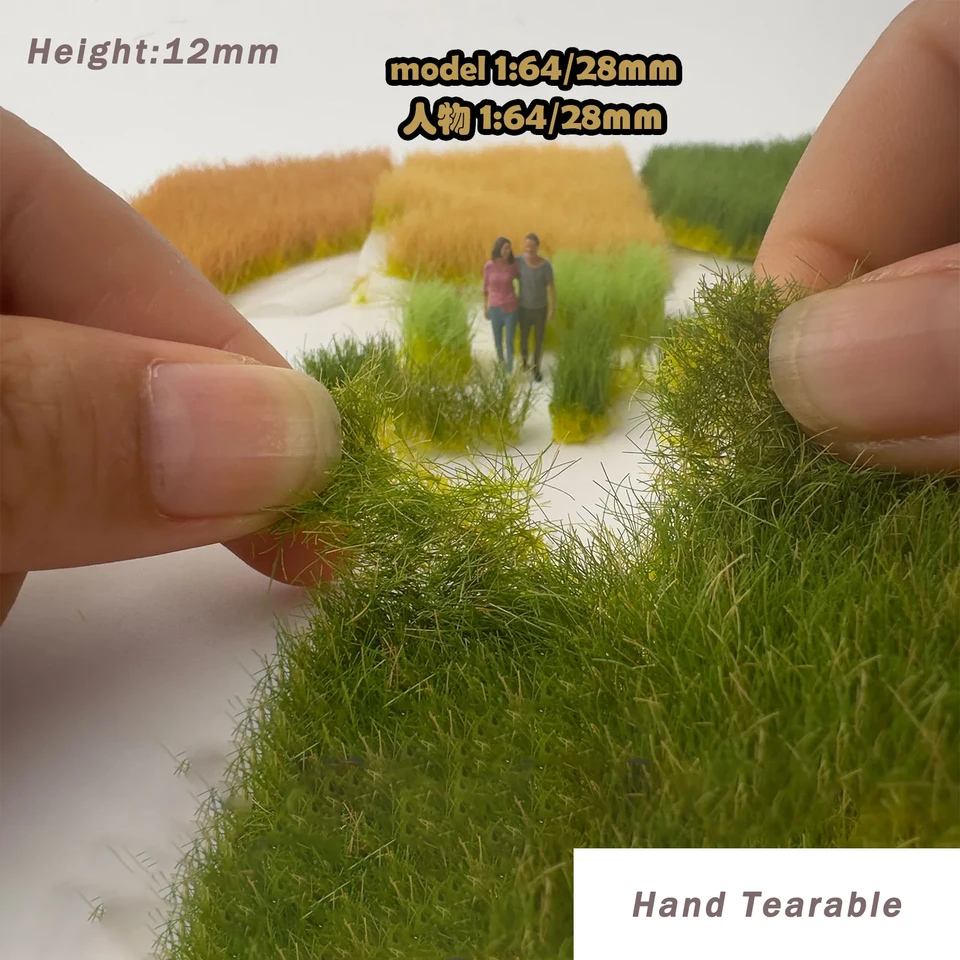 Cayway 80 Ciuffi D'Erba Statici Modellismo + Pinzette - Verde, Per Diorami, Treni, Paesaggi E Architetture
