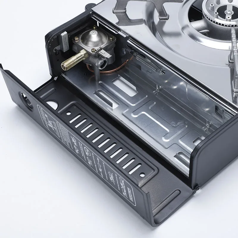 Multifunctional Camping Gas Stove Set Portable Double Burner Gas Cooker With Grill