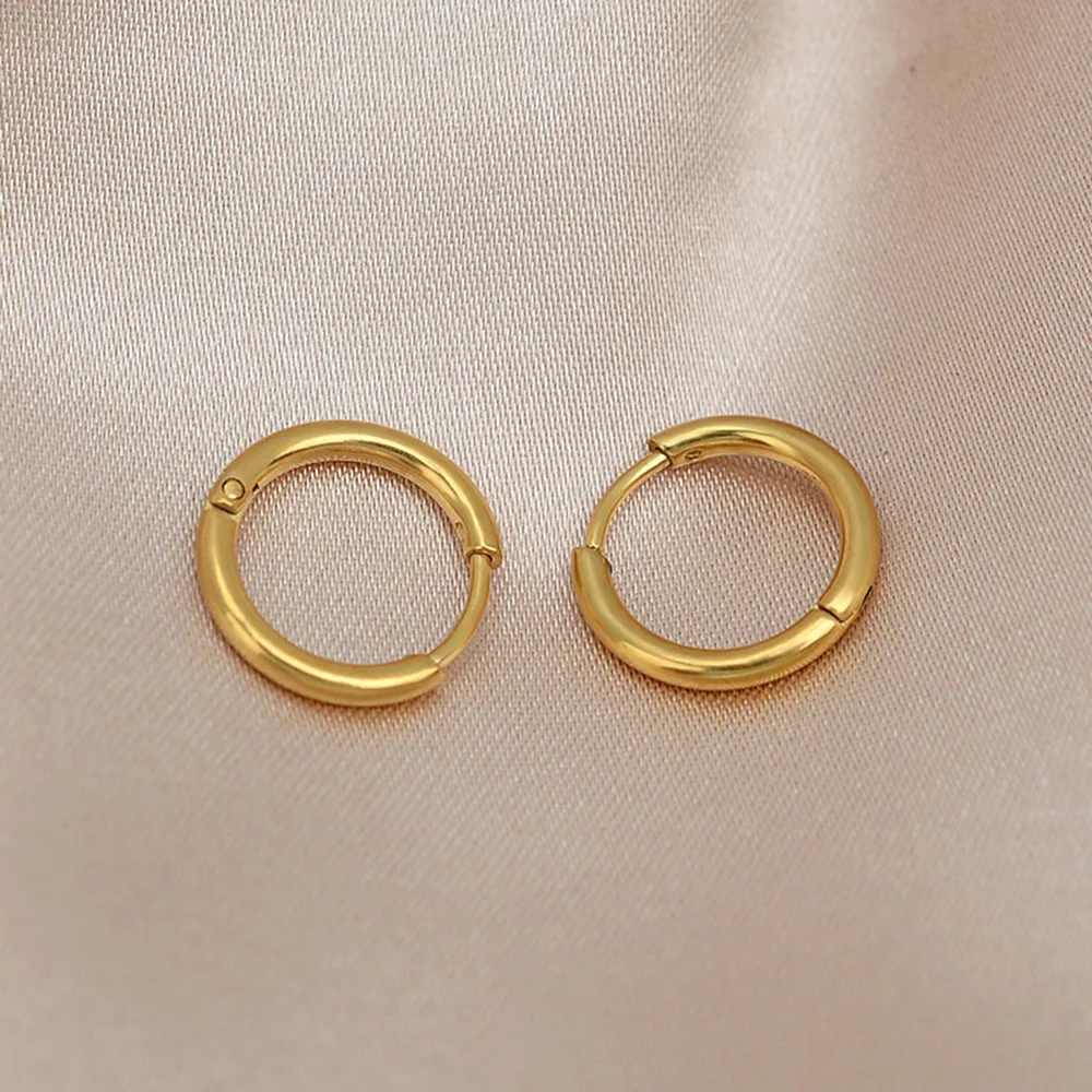 1 Pair 316L Stainless Steel Small Gold Silver Color Hoop Earrings for Women Tragus Cartilage Ear Bone Piercing Jewelry Gifts