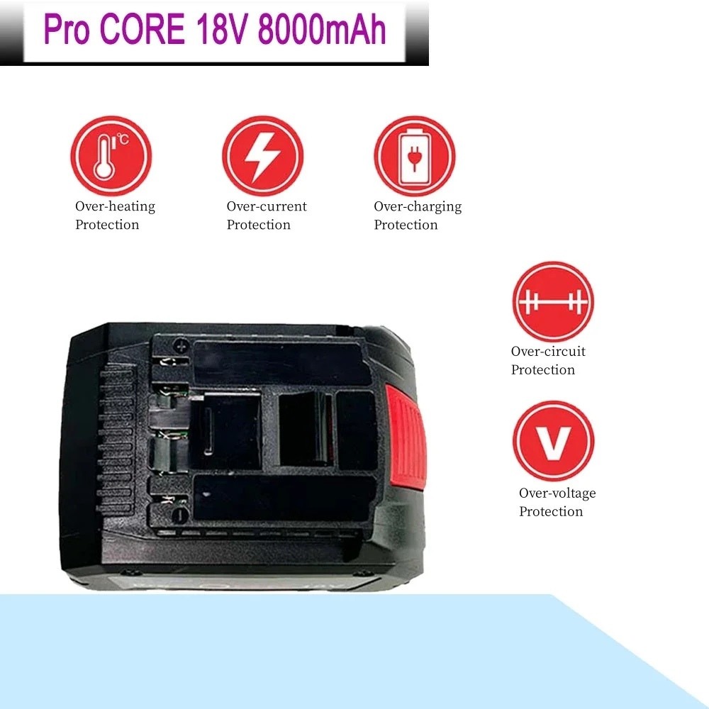 

18V and 8000mAh Lithium-ion Batteries Suitable for Bosch Electric Tools