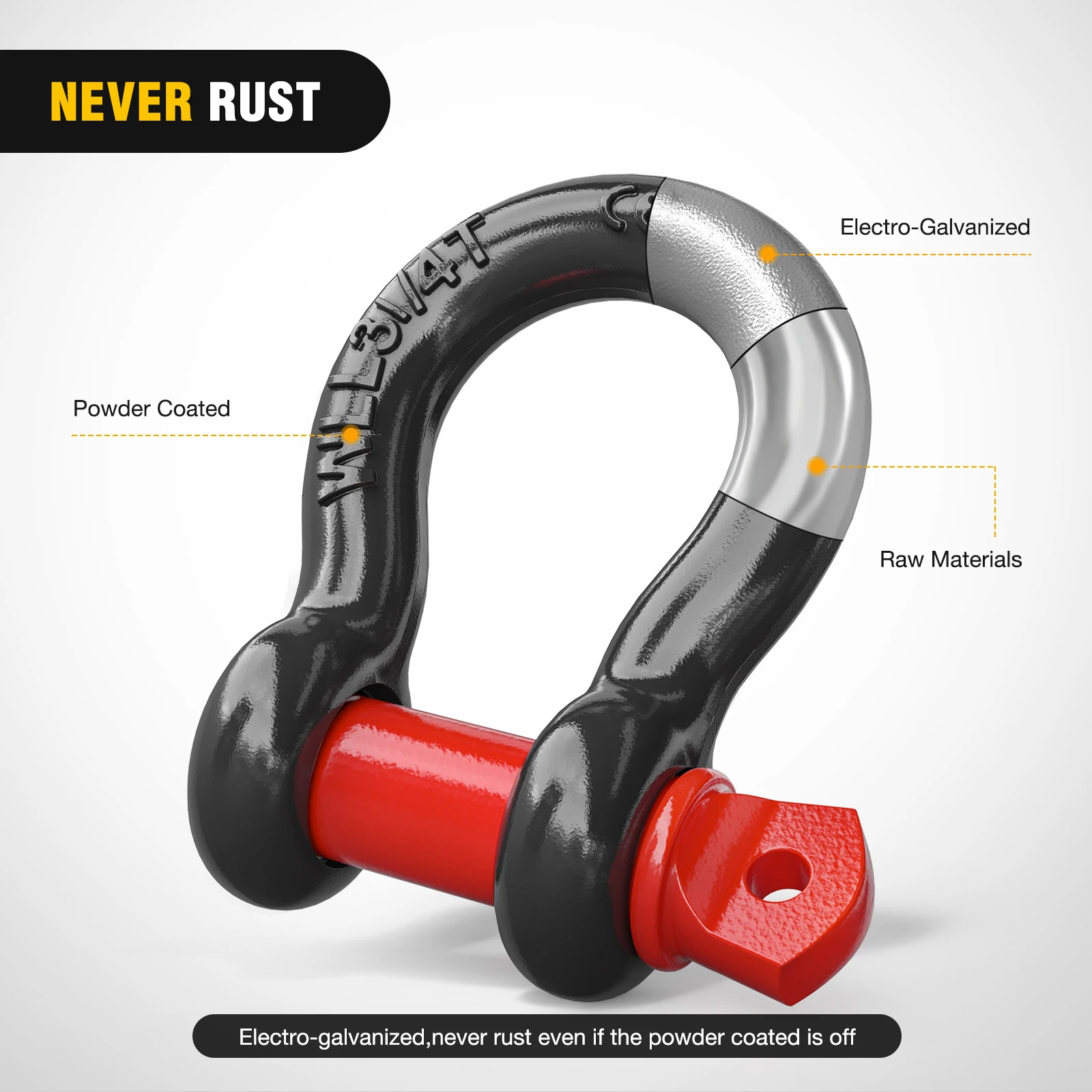 5/8" Heavy Duty D-Ring Shackles 3