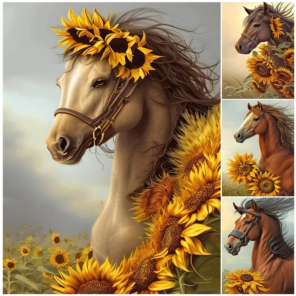 Lovely Flowers Horse Diamond Painting – All Diamond Painting Art