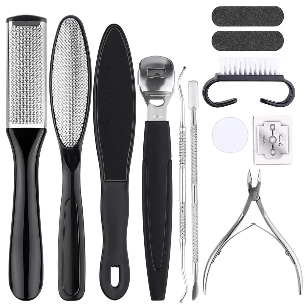 Ultimate 23-Piece Stainless Steel Pedicure Kit - Professional Foot Care and Callus Remover Set