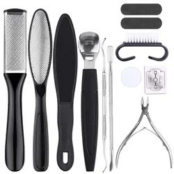 Ultimate 23-Piece Stainless Steel Pedicure Kit - Professional Foot Care and Callus Remover Set (1 set 12 in 1)