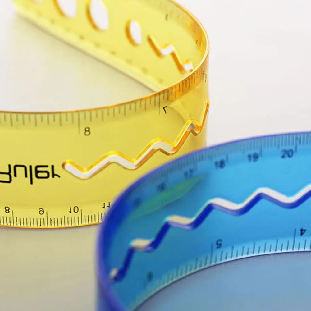 30cm 소프트 눈금자 유연한 눈금자 창의적인 문구류 학교 용품 학생 문구류 눈금자 접이식 눈금자 1/5/10개