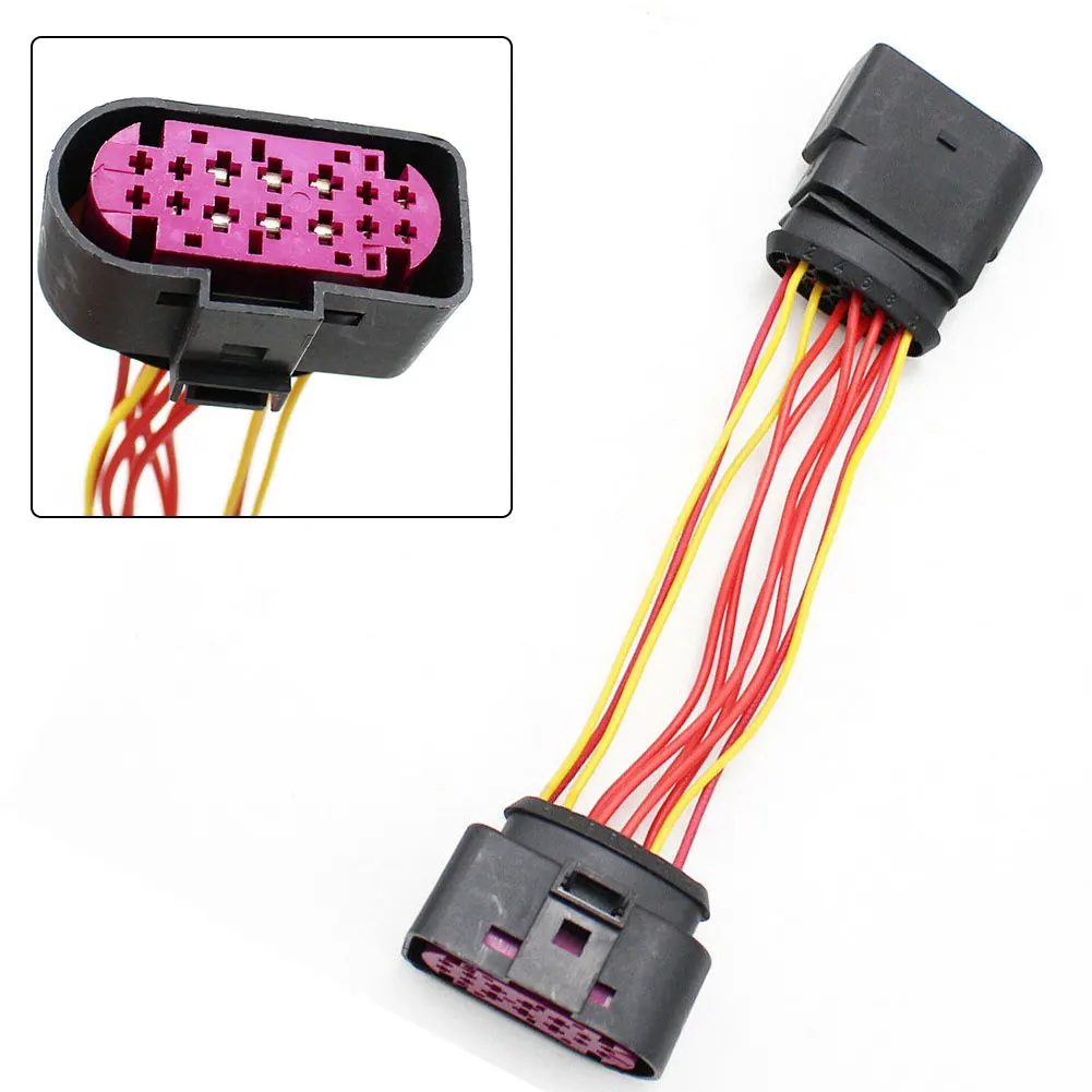 

Accessories Connector Adapter Plug Xenon Headlight 10 To 14 Pin 1J0973737 And Reliability Good Durability Wire Harness Connector