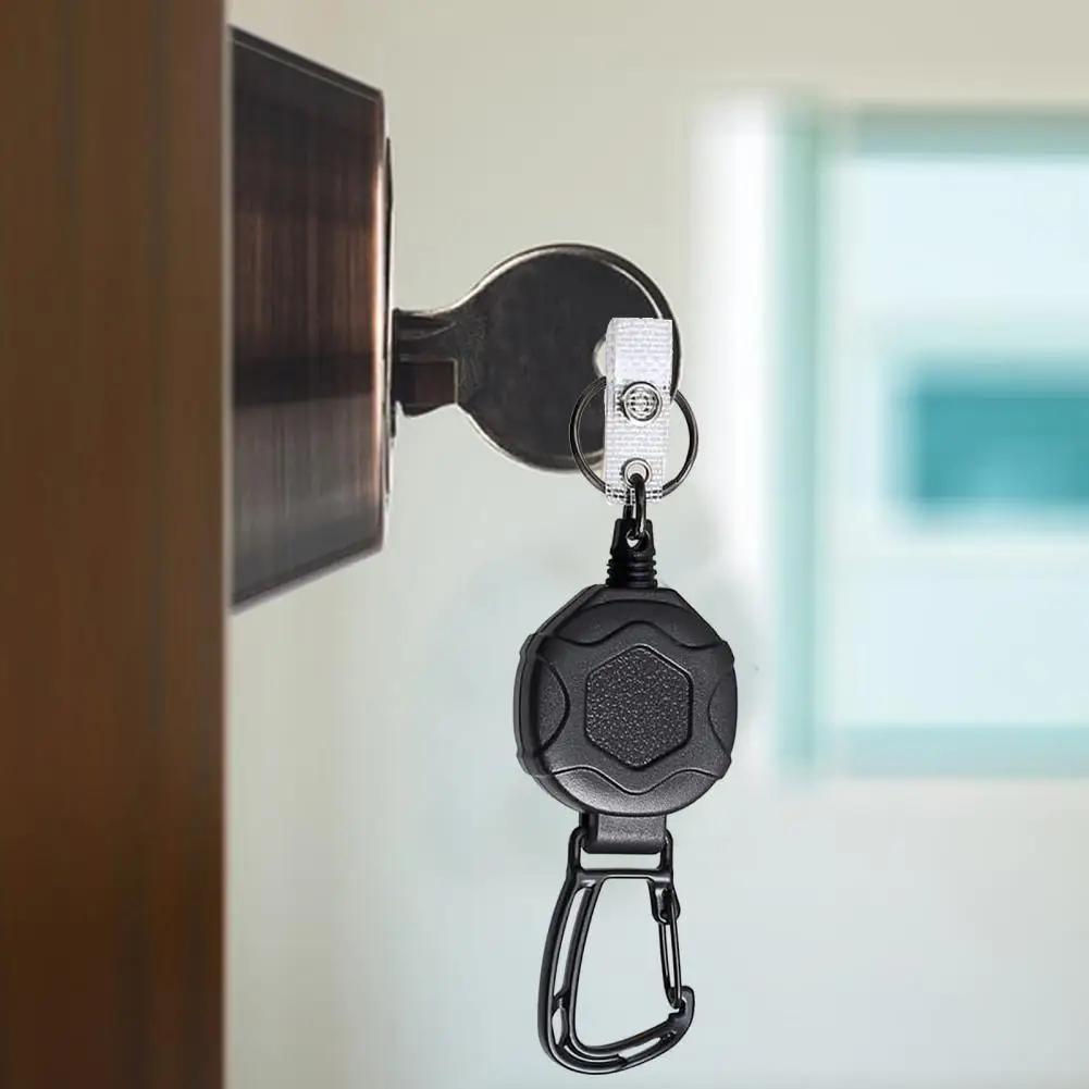 Keychain Heavy Duty Stainless Steel Id Badge Holder with Retractable Reel Vertical Lanyard Durable Anti lost Card retractable badge reel badge holder badge holder keychain retractable id tag retractable id lanyard